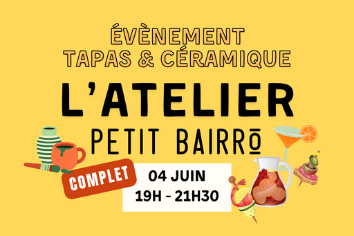 Tapas & Céramique le 4 juin - Formule tout compris à 65€ par personne