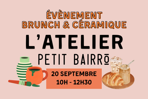 Brunch & Céramique le 20 septembre - Formule tout compris à 65€ par personne