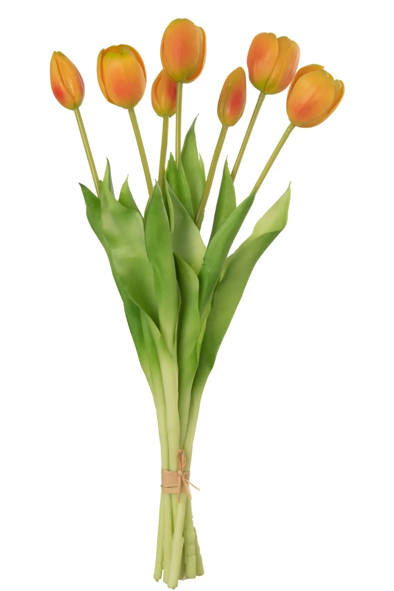 [32917] Bouquet tulipes 7pièces orange L (45cm)