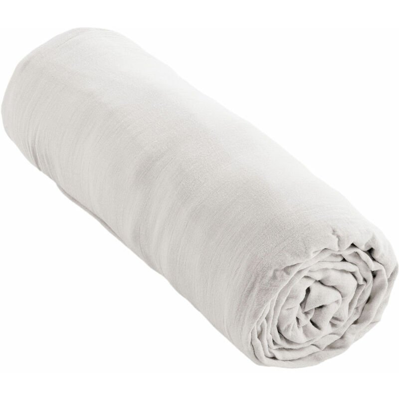 Drap housse Gaïa Chantilly - 160x200cm - Gaze de coton