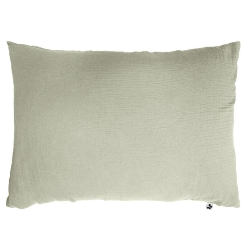 Taie d'oreiller Gaïa Vert d'eau - 50x70cm - Gaze de coton