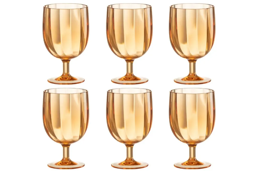 [43946] Set de 6 verres en plastique - Orange