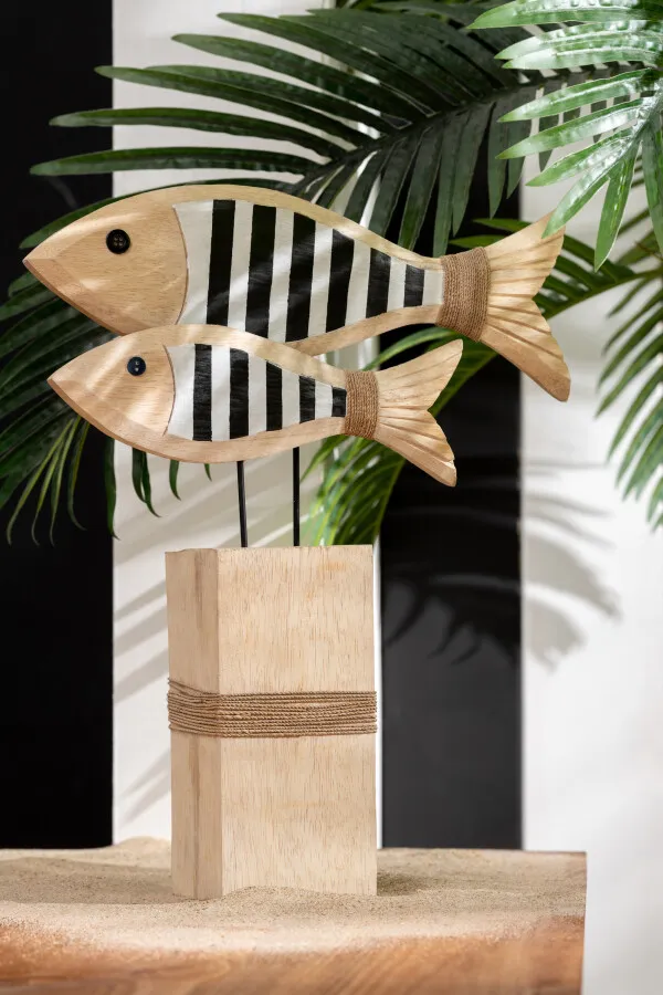 [61119] Poisson ligné naturel et noir