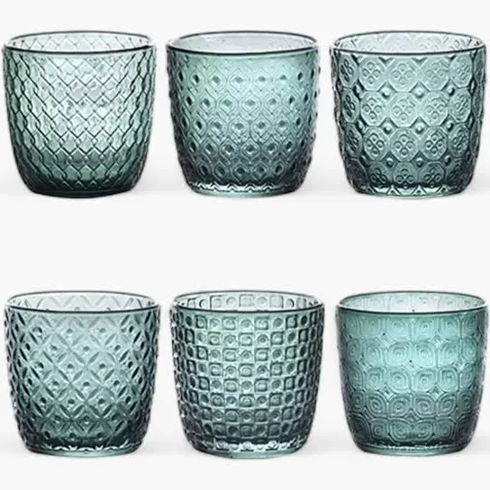 Set de 6 verres SIXTIES - Paon