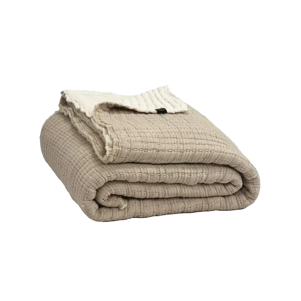 Plaid TIVOLI 130x200cm - Lin / Ivoire