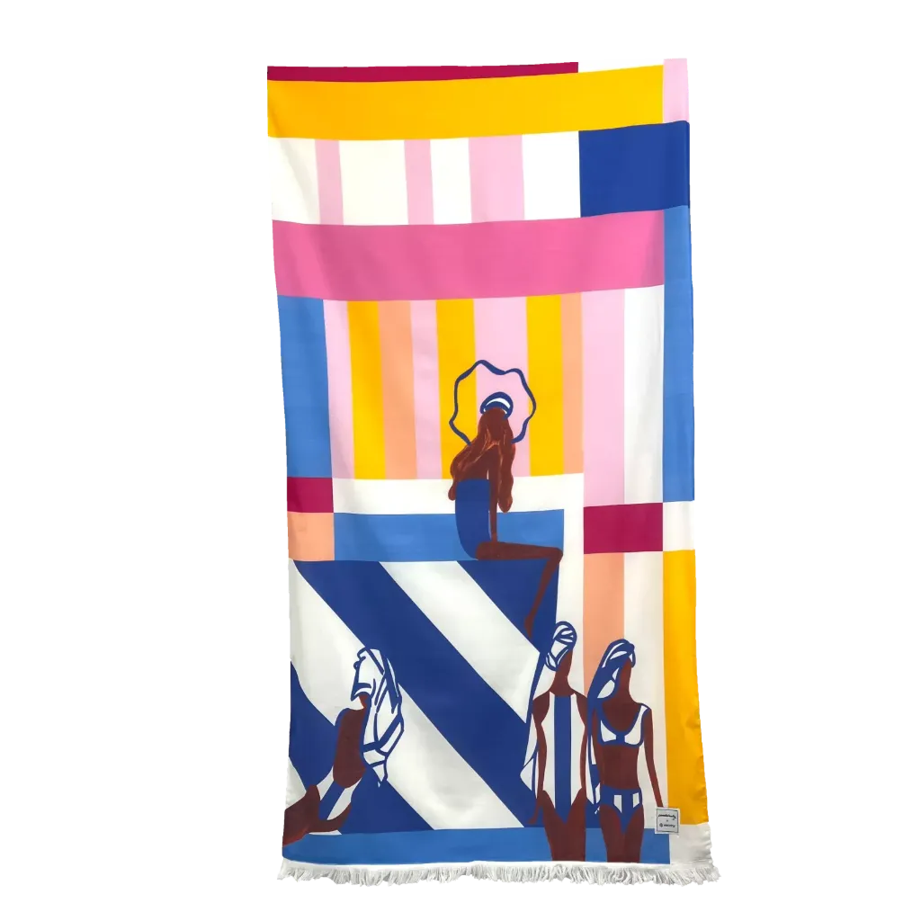 Drap de plage Kikoy - 90x170cm - Bora bora Majorelle