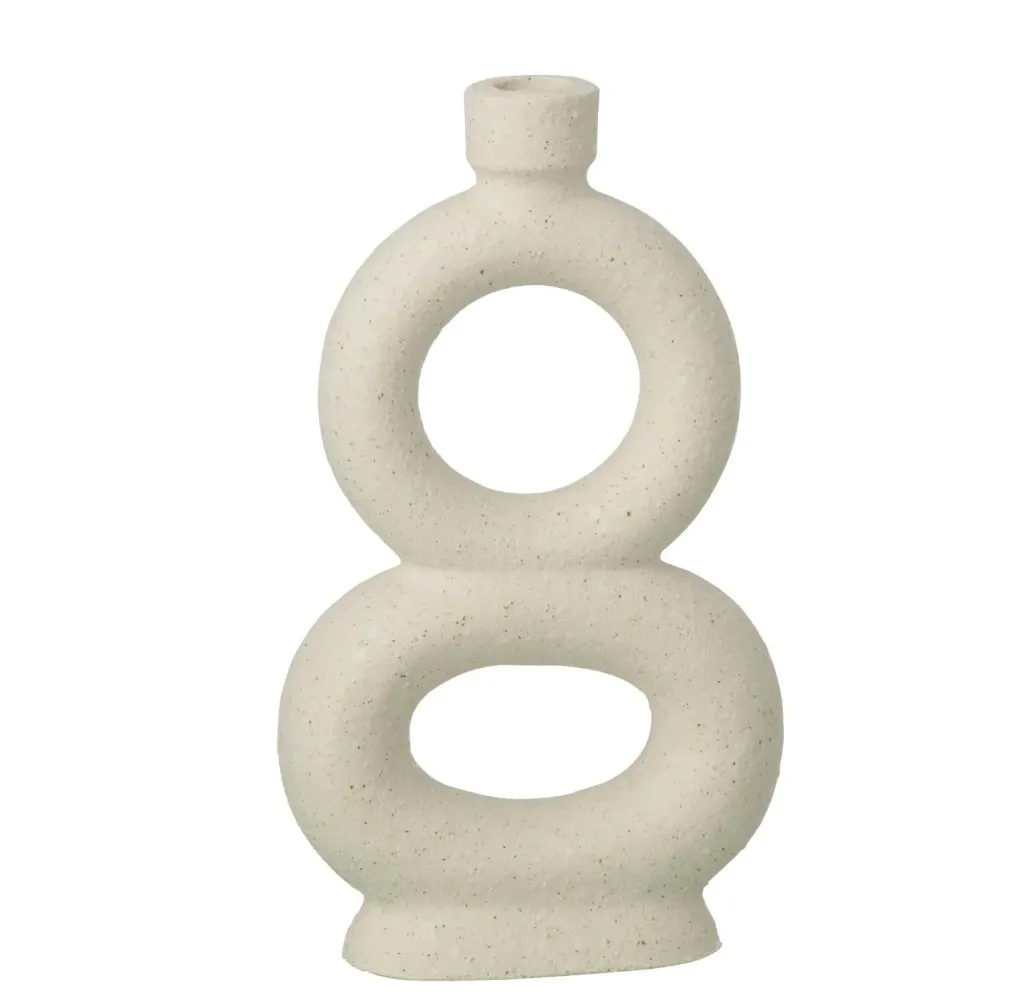 Soliflore grès blanc - 16x28cm