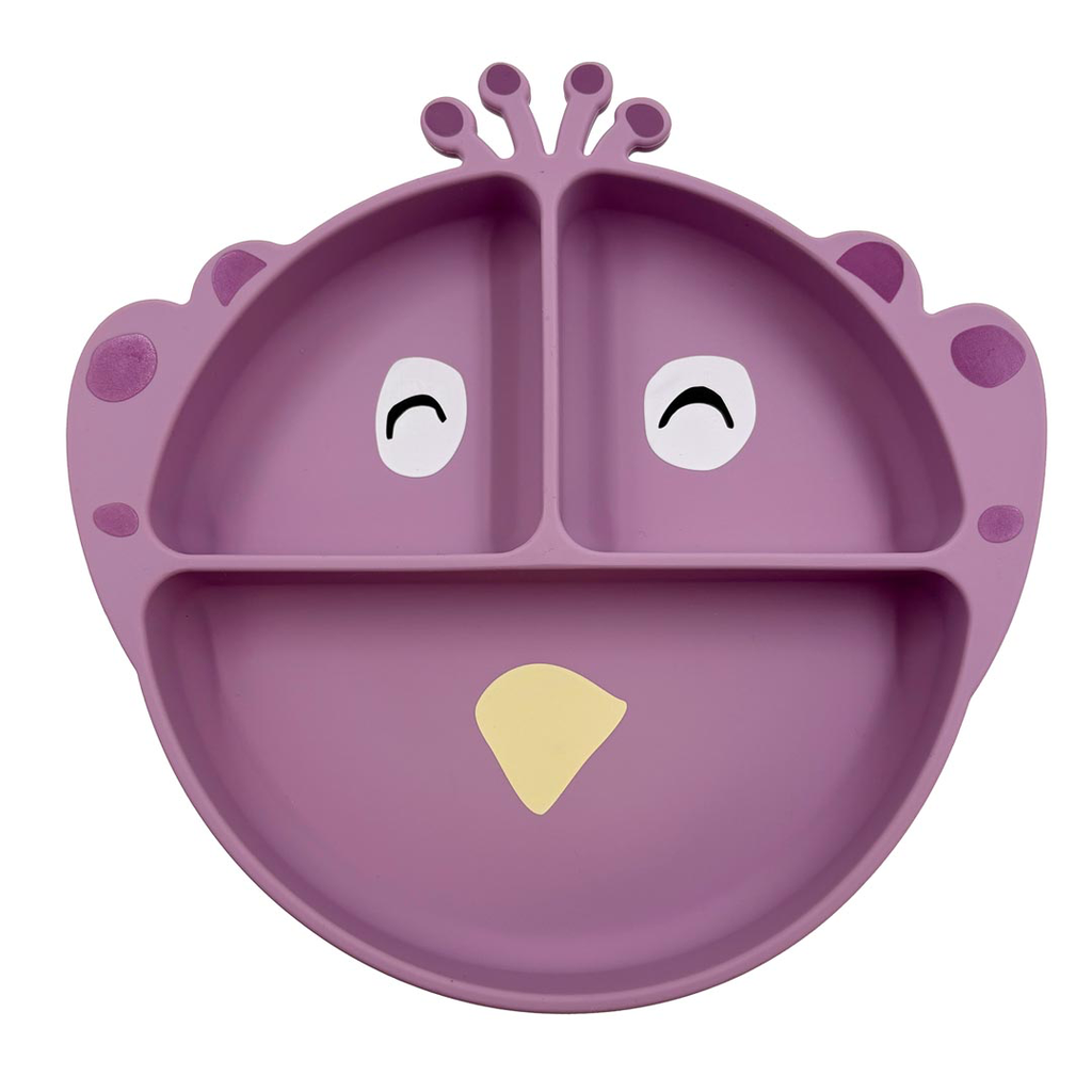 [96-463] Assiette avec ventouse en silicone et  compartiments - Mrs. Peacock