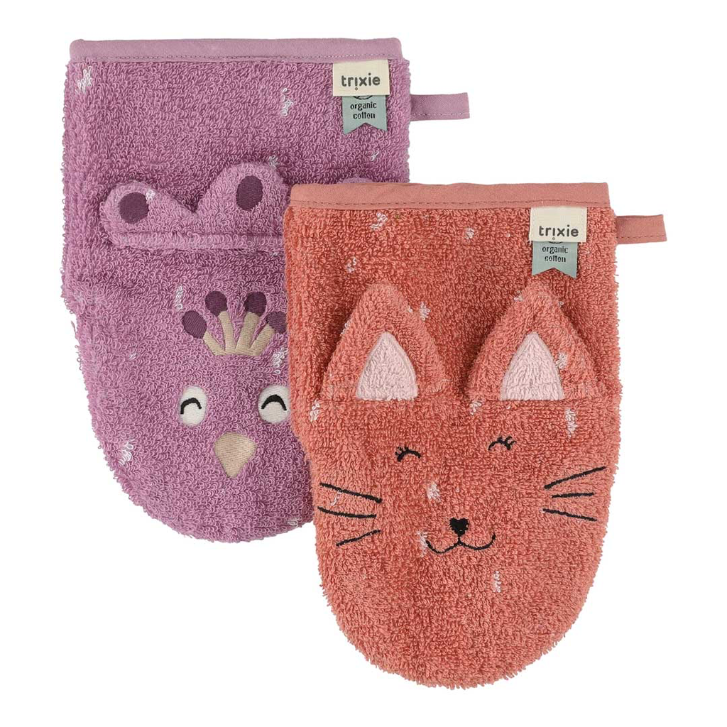 [11-317] Gant de toilette 2-pack | Mrs. Cat - Mrs.  Peacock