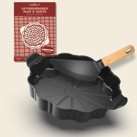 Le formidable plat à tarte - avec couteau - Graphite