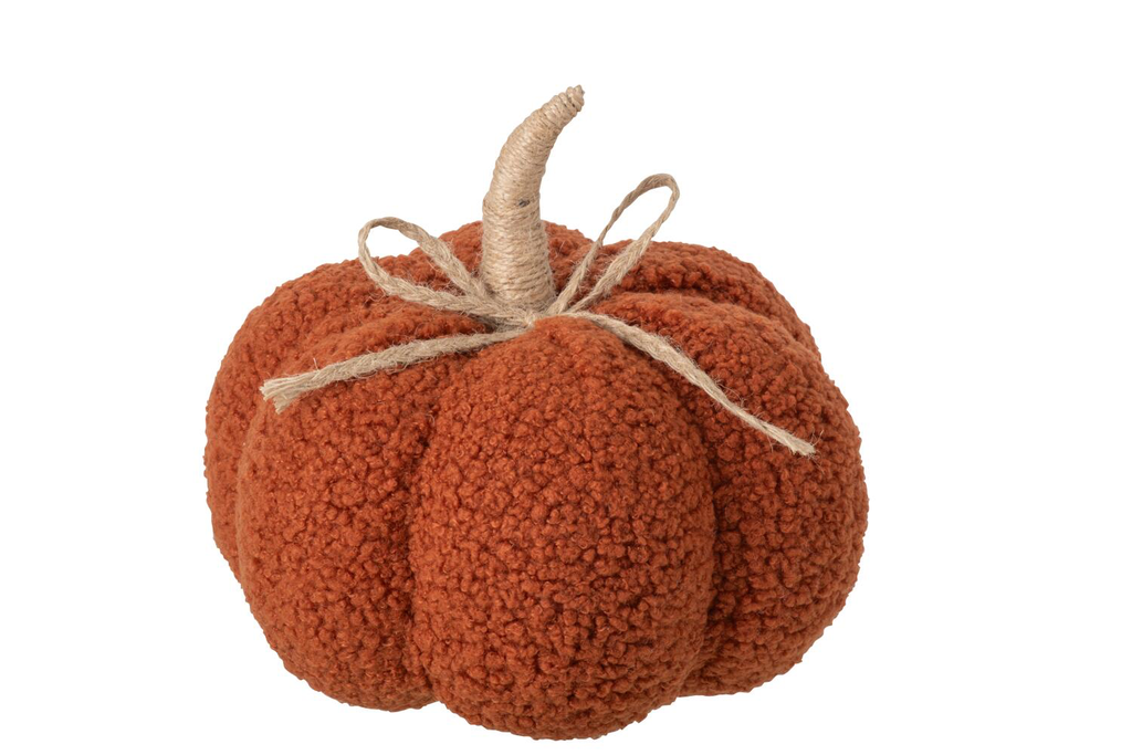 Citrouille en tissu - Orange - 22cm