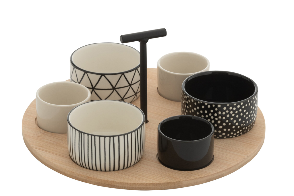 Set à apéro noir et blanc