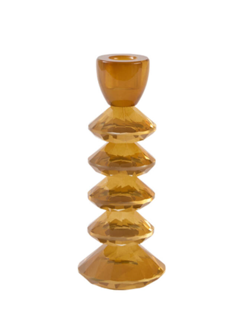 Chandelier en verre Ø8x20 cm ROVELO doré