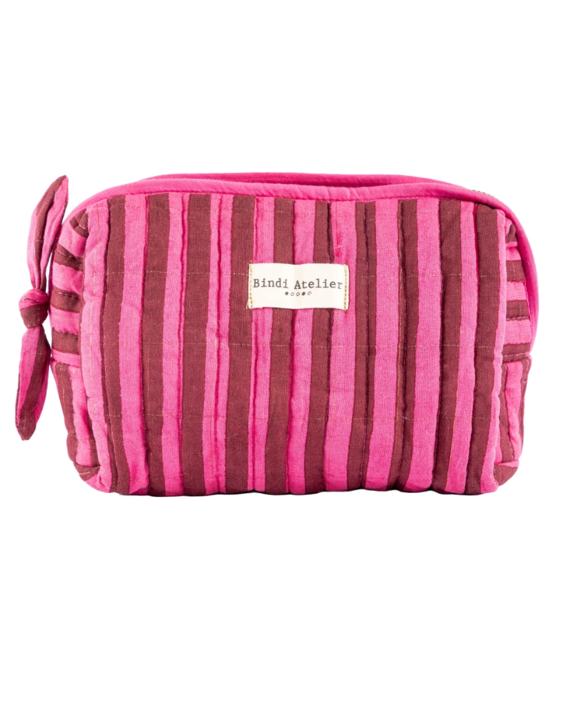 Trousse maquillage - Stripes Berry
