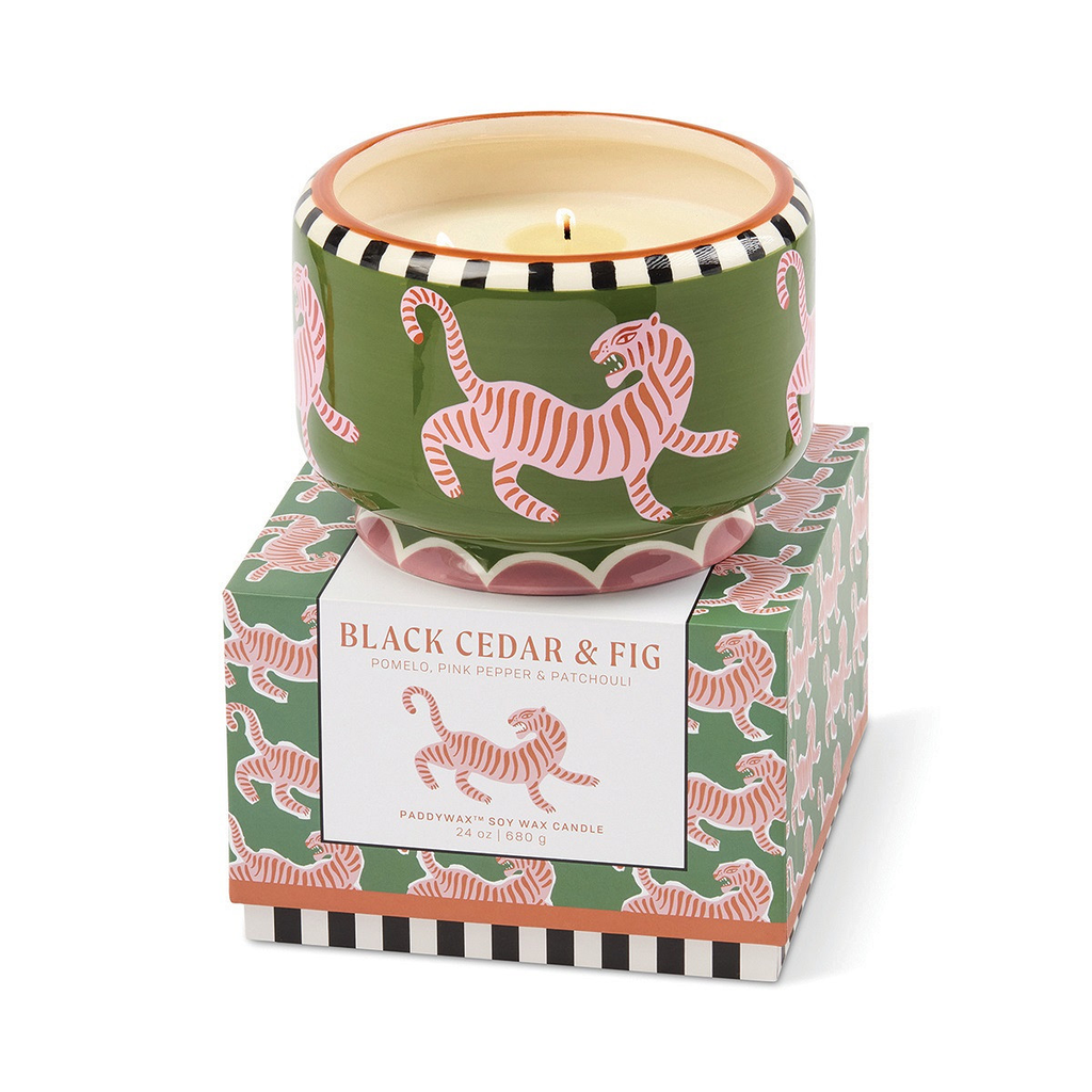 Bougie 680g Tiger - Cèdre noir et figue