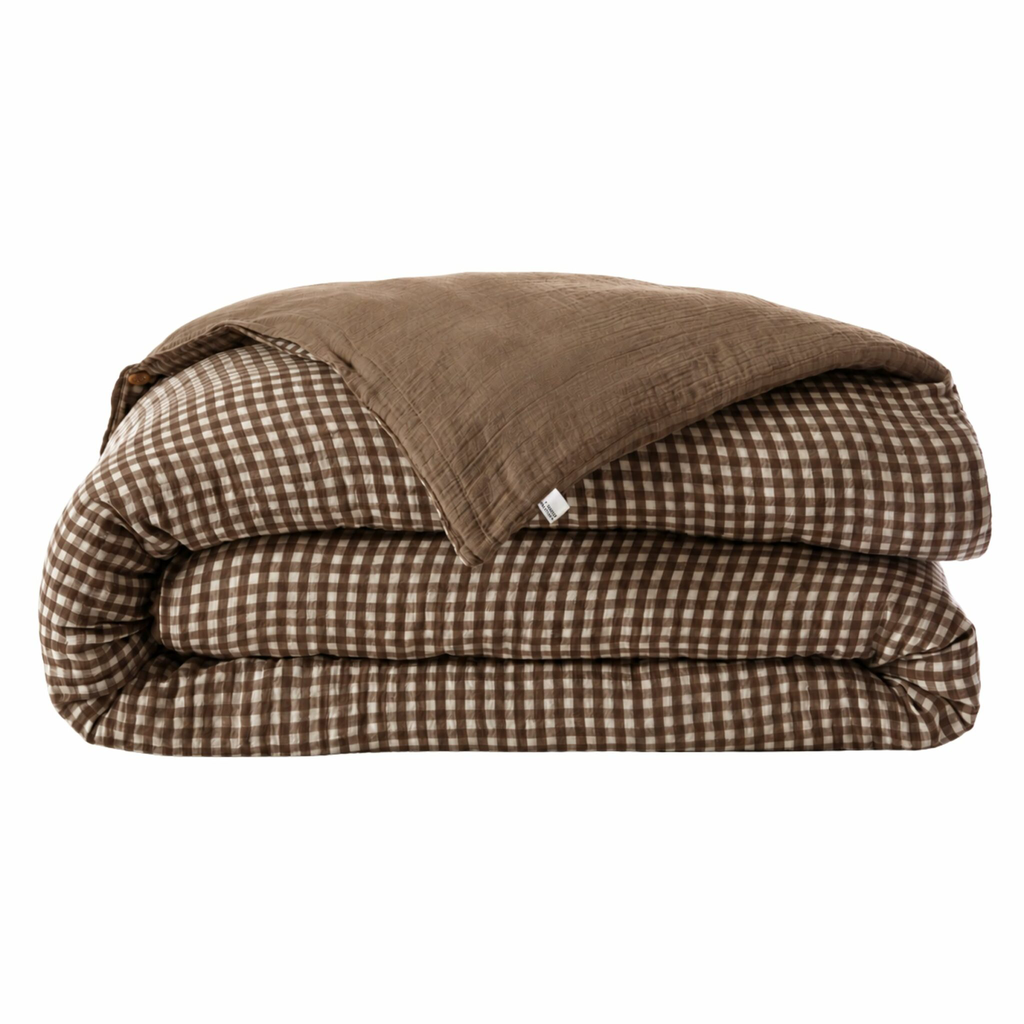 Housse de couette Vickie Brun - 240x260cm - Gaze de coton