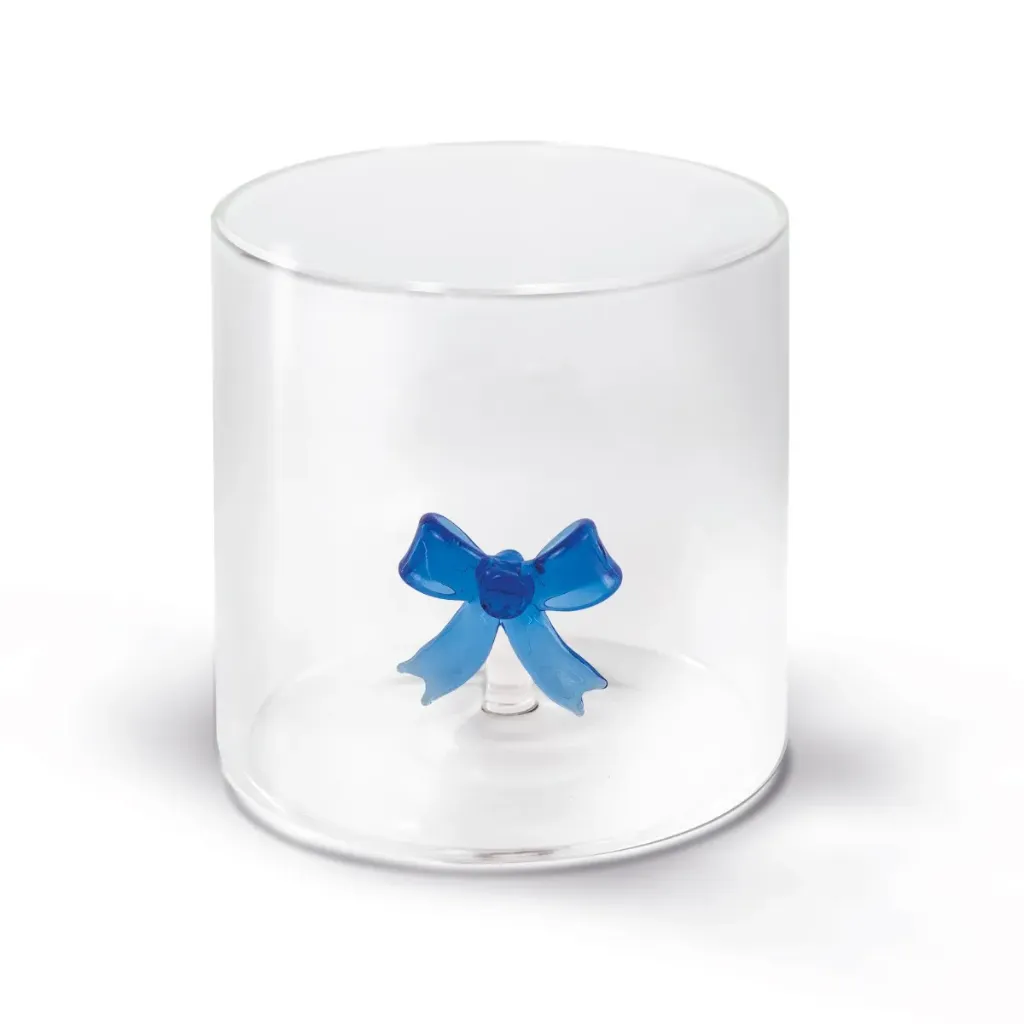 Gobelet borosilicate 250ml - Noeud bleu