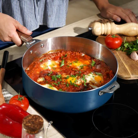 La merveilleuse sauteuse inox - 28cm - Myrtille