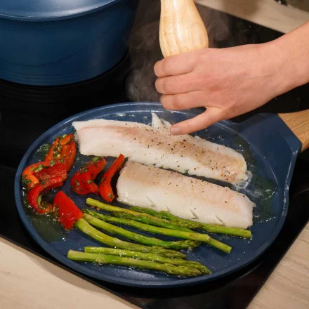 Poele plate 26cm - Myrtille