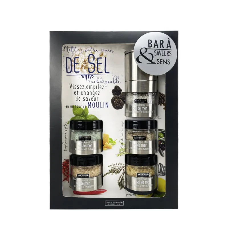 Bar à sel - parmesan basilic espelette citron thym truffe