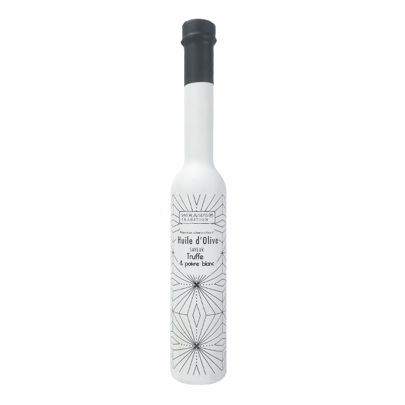 Huile d'olive truffe et poivre blanc 20cl