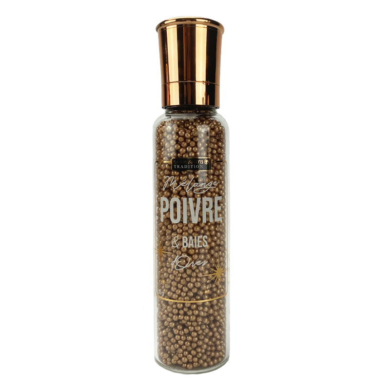 Moulin Poivre et baies doré 210g