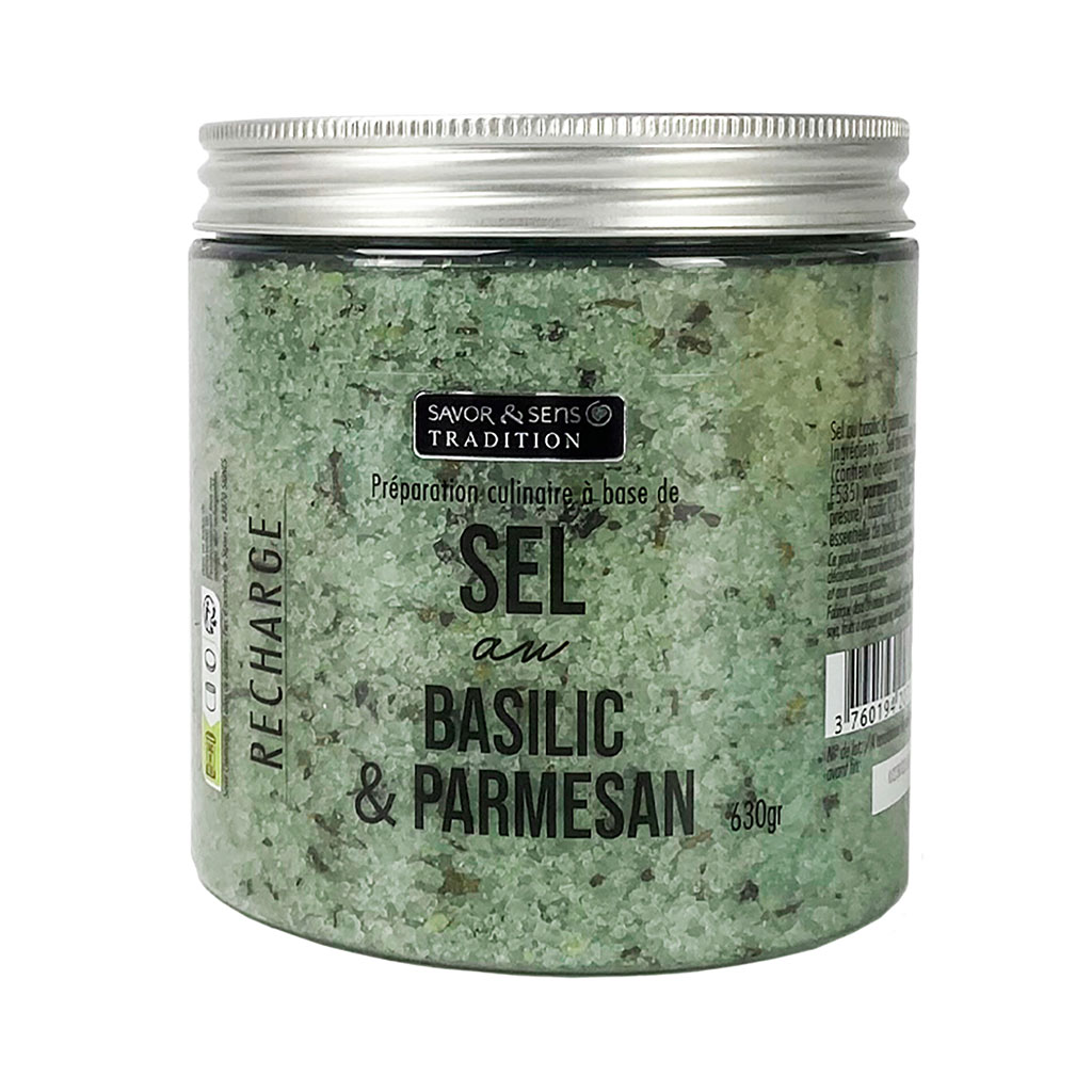 Recharge Sel basilic parmesan - 630g