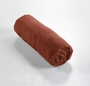 Drap housse Gaïa Terracotta - 160x200cm - Gaze de coton