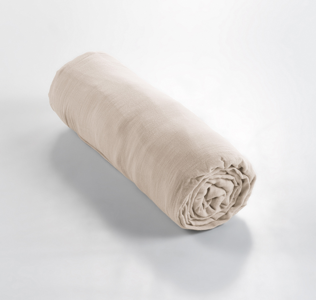 Drap housse Gaïa Pampa - 180x200cm - Gaze de coton