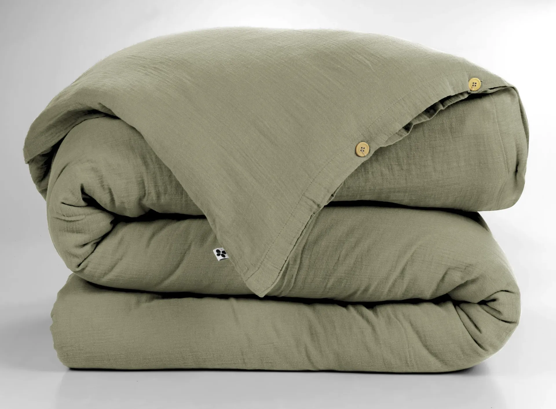 Housse de couette Gaïa Romarin - 260x240cm - Gaze de coton