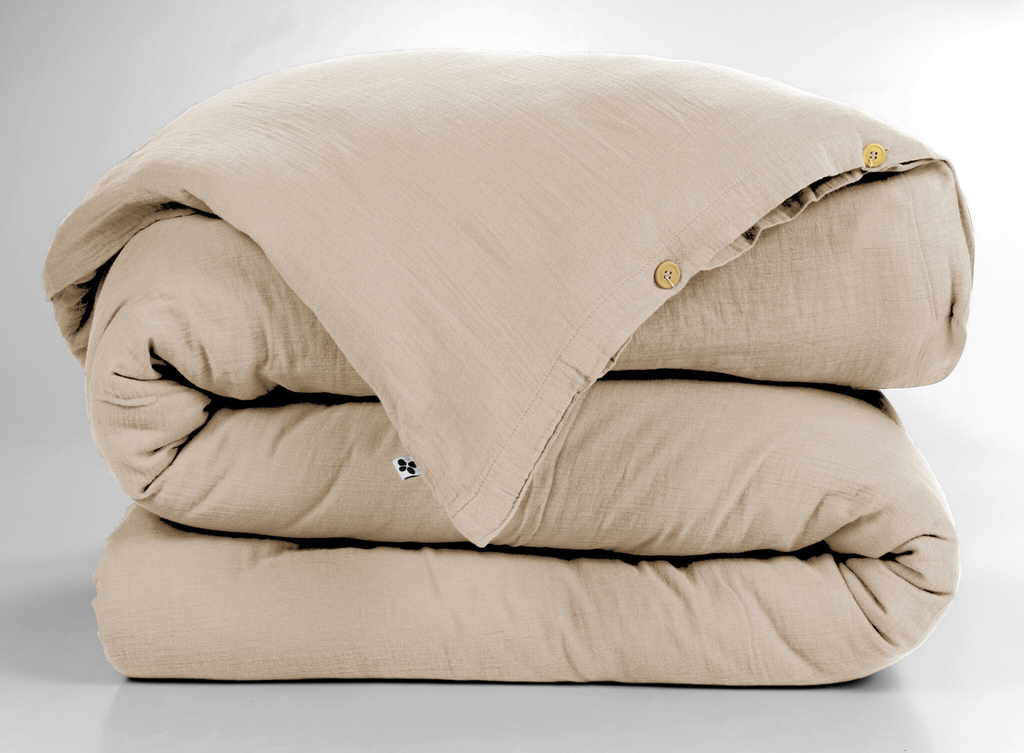 Housse de couette Gaïa Ficelle - 240x220cm - Gaze de coton