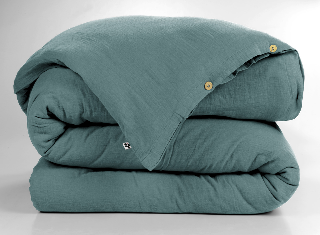 Housse de couette Gaïa Canard - 260x240cm - Gaze de coton