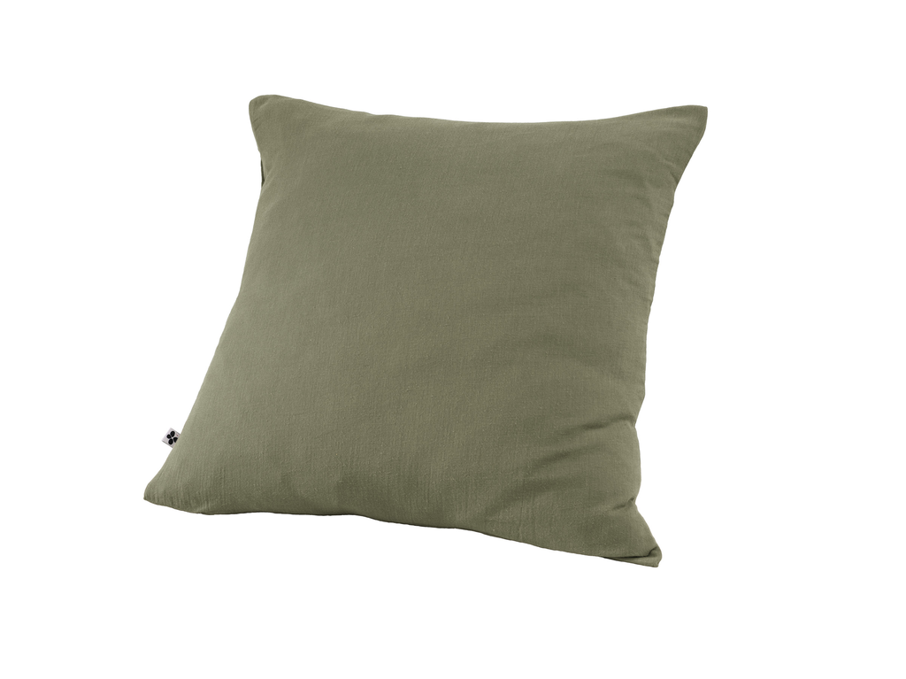 Taie d'oreiller Gaïa Romarin - 60x60cm - Gaze de coton