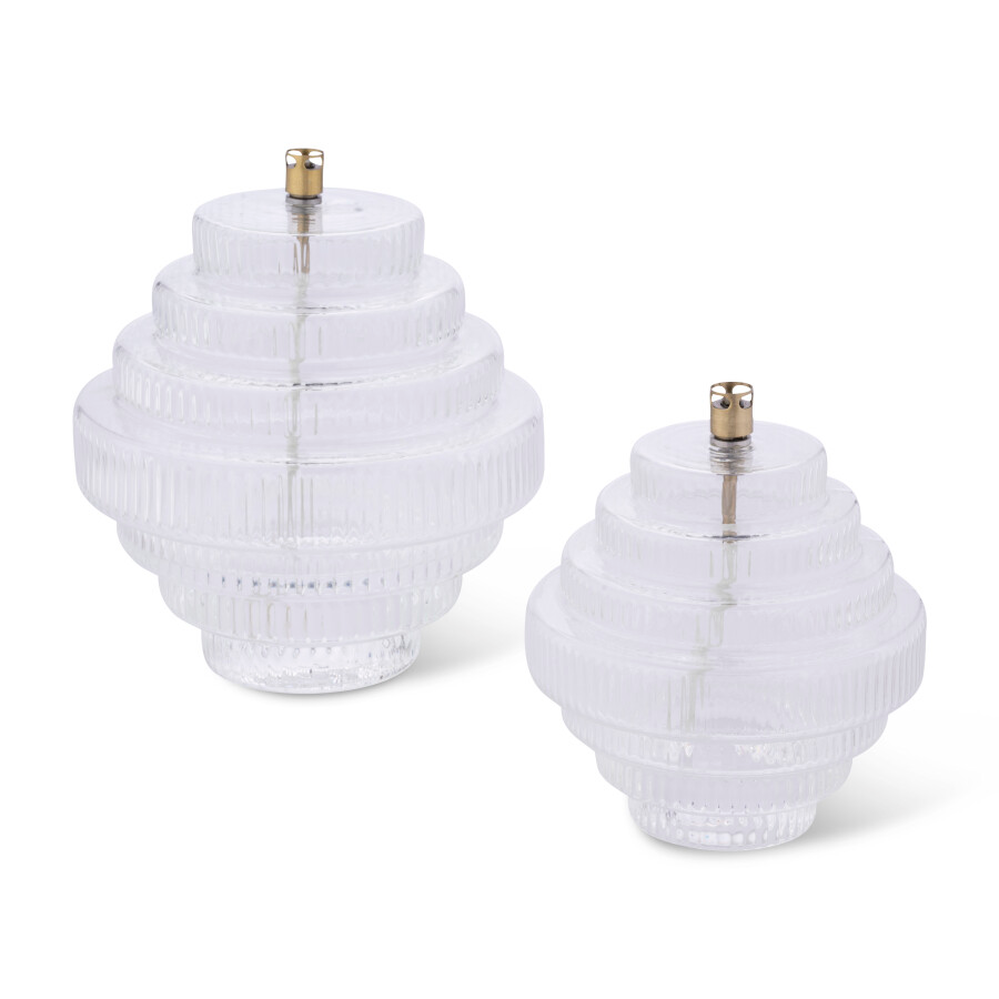 [1301] Lampe à huile Twin - Transparent (M)