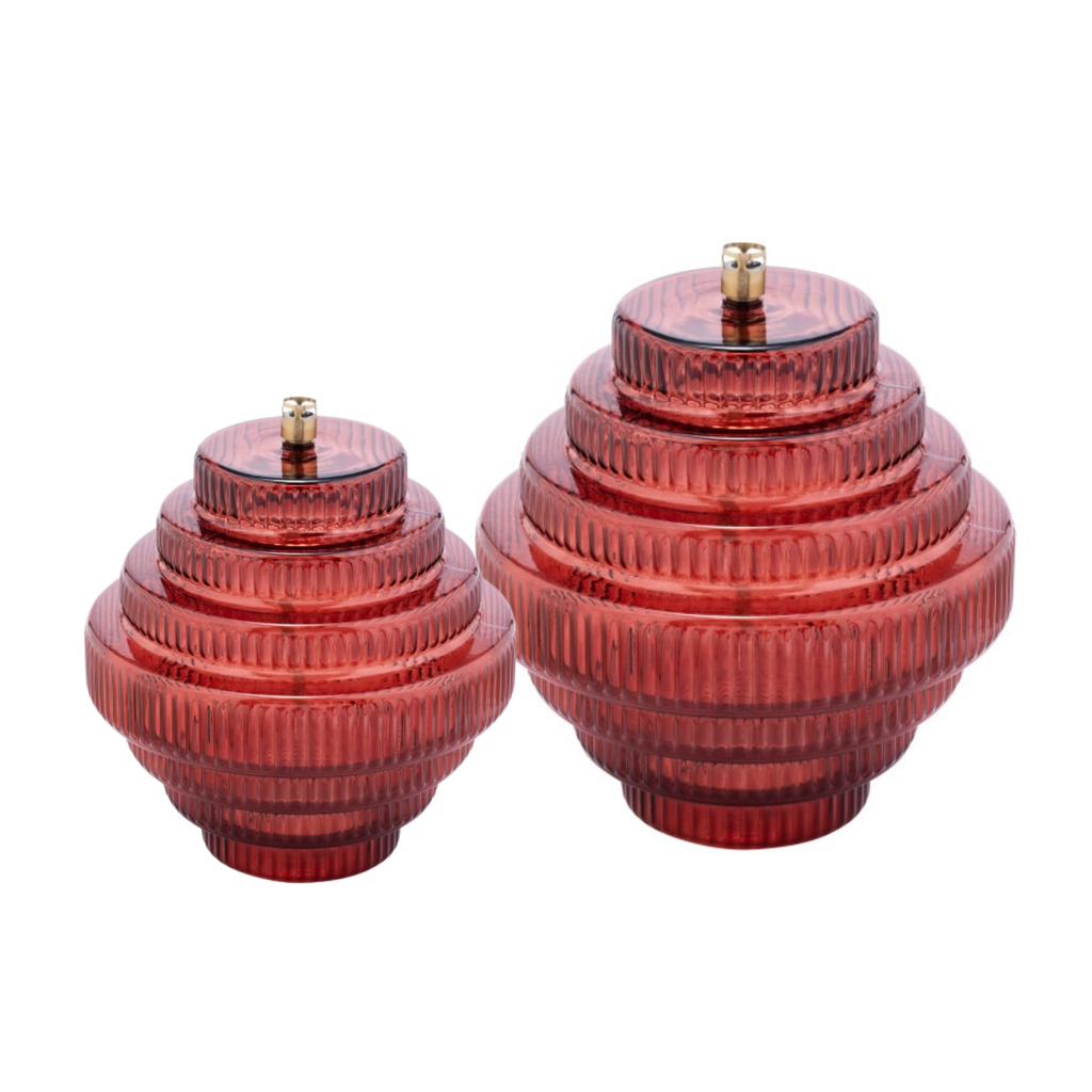 [1321] Lampe à huile Twin - Amarante (M)