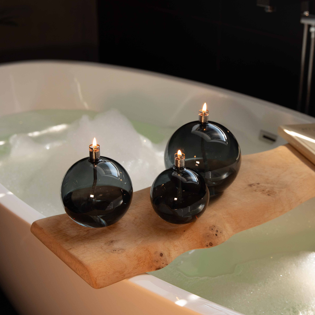 [1256] Lampe à huile ronde - Smoked (S)