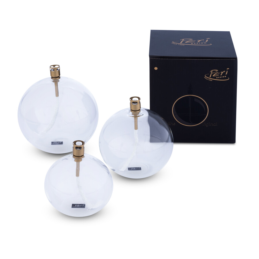 Lampe à huile ronde - Transparente 