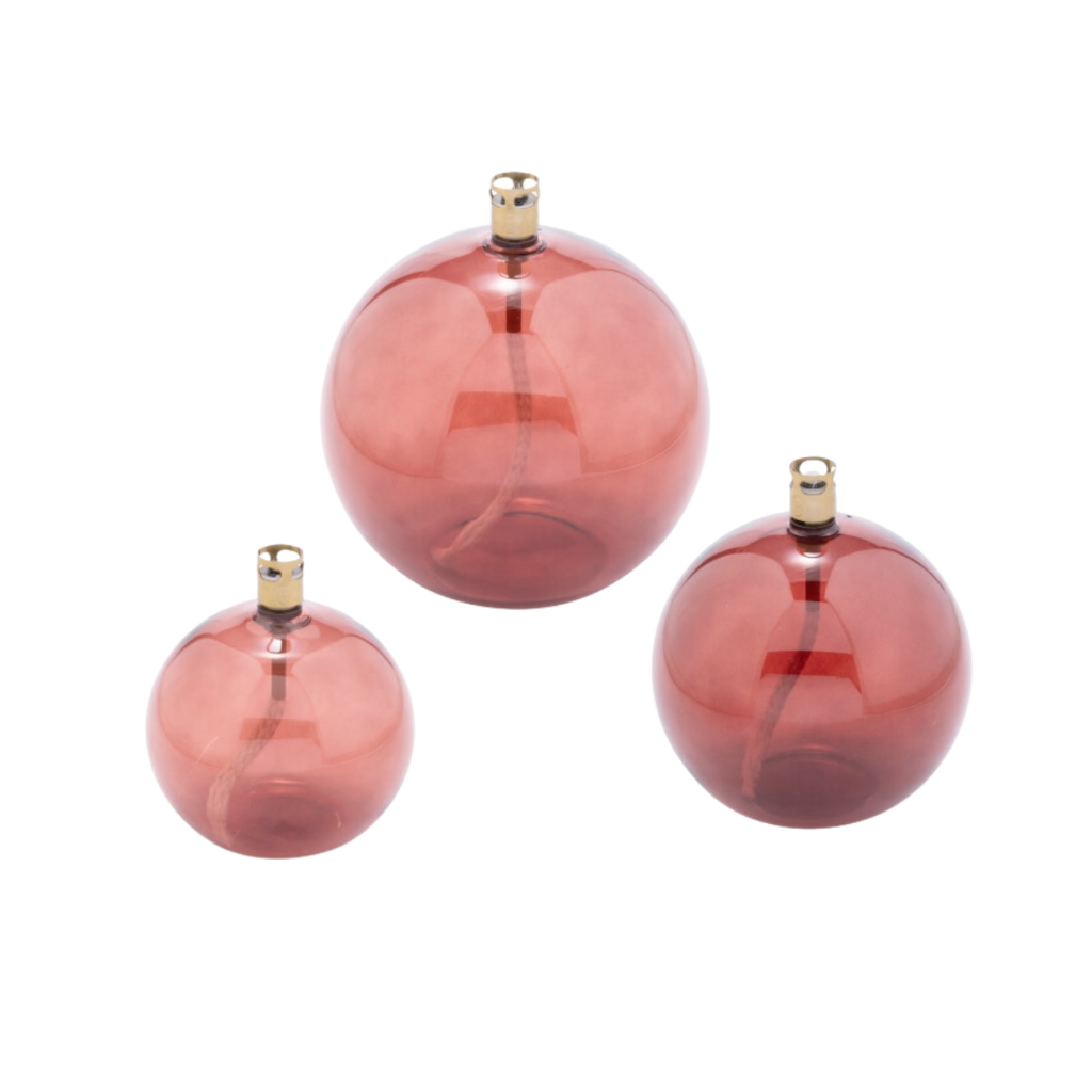 Lampe à huile ronde - Amarante